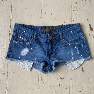 Rue 21 Daisy Dukes Distressed Jean shorts size 1-2